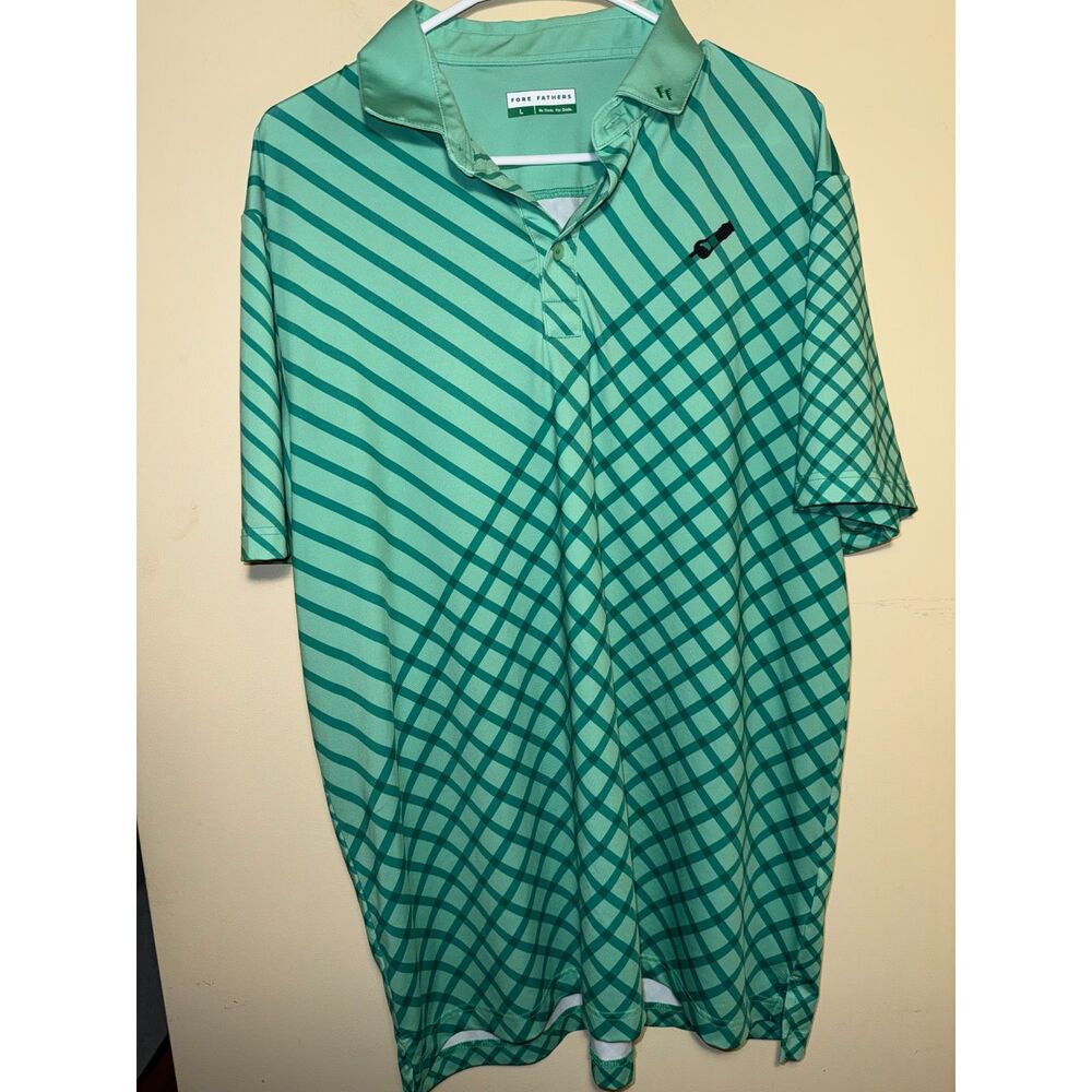 Fore Fathers Mowing Grass/Lawn Mower Performance Polo | Size Large | Golf Dad